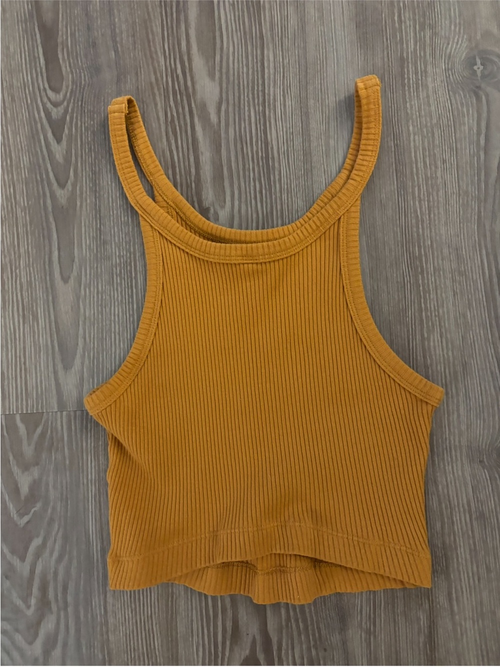 Spell Ginger Color Ribbed Cropped Tank Size XS